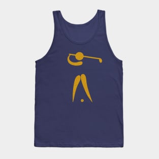 Gold Golf Swing Tank Top